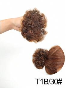 Tóc giả kiểu Afro phồng rối, đuôi ngựa xoăn, kẹp cài, thích hợp cho sử dụng hàng ngày và dự tiệc. - Nhiều màu - Xem 11