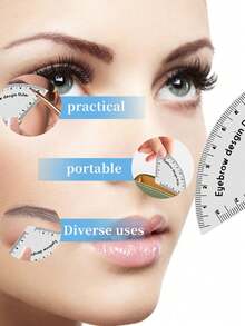 1pc Reusable Quick Eyebrow Stencil Card, Makeup Eyebrow Guide, Suitable For Beginners And Professionals To Quickly Draw Eyebrows, Suitable For Makeup And Dressing Table Use - Multicolor - View 8