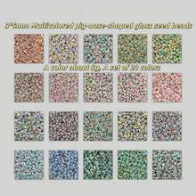 5g/Pack, 65pcs, 20 Colors, 3*6mm Pig Nose Shaped Mixed Glass Seed Beads, Handmade DIY Glass Bead Assortment Set, Suitable For Charm Bracelet, Pendant, Jewelry And Accessory Making - 3*6 Picasso Pig Nose 20 Colors - View 11