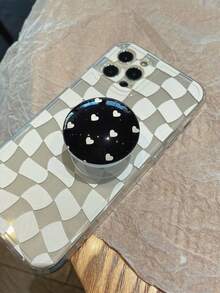 1个草莓/心形/花朵造型手机支架，复古桌面支架，可伸缩手机支架，防摔懒人手机支架，男女通用简约个性3D气囊手机支架 - 彩色 - 查看 4