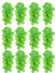1-12pcs Artificial Realistic Grape Bunches, Black Purple Red Green Rubber Fruit Decor, Suitable For Bowl Fillers, Wedding Party Home Fruit Wine Decoration - Multicolor - View 17