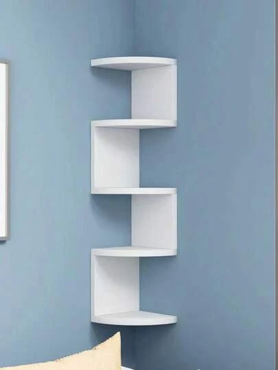 Kệ góc treo tường 5 tầng, thích hợp trang trí nhà cửa, phòng khách, phòng ngủ, văn phòng, phòng tắm, không gian nhỏ.
