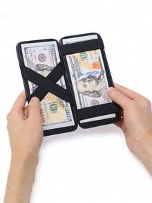 1 件装 PU 皮革长款鳄鱼纹钱夹，多卡位钱包身份证银行信用卡夹保护套，旅行证件收纳纯色钱包，多功能小钱袋男女通用钱包 - 彩色 - 查看 7