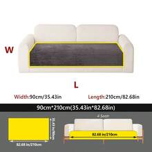 1PC Modern Minimalist Flannel Straight Stripe Sofa Cushion, Pet-Friendly 1-4 Seater Modular Sofa Protector, Suitable For Living Room, Bedroom, Study Decor, Machine-Washable Sofa Slipcover. - Multicolor - View 32