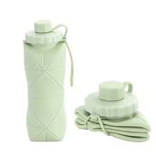 1Pc 600mlLarge Collapsible Silicone Cup-Portable Travel Water  For Outdoor,-Grade With Fresh Colors, Foldable Design - 彩色 - 查看 6