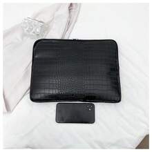 Capa para laptop em poliéster, compatível com Galaxy Book Flex e Pro, textura de crocodilo, bolsa horizontal fina em Pu para laptop, capa para laptop feminina. - Ver 3