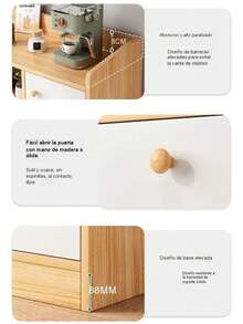 Mueble Organizador De Cocina Con 3 Puertas Y 1 Cajón 90cm - Multicolor - Ver 10