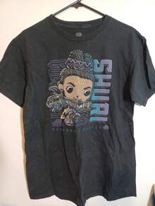 Funko Pop! Tees Marvel Black Panther Shuri T-Shirt - Large - 黑色 - 查看 1