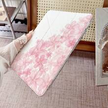 1个双面粉色樱花图案3+Y折叠多角度磁吸支架平板电脑保护套，带笔槽和自动休眠/唤醒功能，兼容iPad Pro/Air、iPad 5/6/63。 - 彩色 - 查看 6