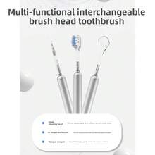 New Portable Soft Hair Multifunctional Manual Toothbrush Non-Slip Metal Toothbrush Necessary For Home Travel Clean And Easy To Wash Without Dirt - L7 Toothbrush Standard Edition + 1 Brush Head + 1 Stand - View 2