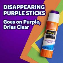 Disappearing Purple Glue Sticks 22g 3ct, Washable, Clear Application, Ideal For Poster Vision Board Crafting, Strong Bond, Mess-Free - White - View 5