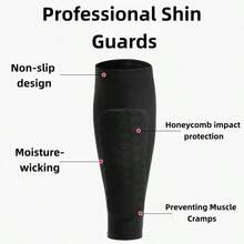 1pc Honeycomb Leg Sleeve, Basketball Roller Skating Martial Arts Fitness Collision Protection Sports Leg Guard - Red - View 8