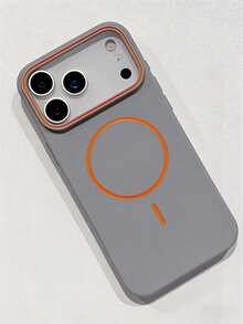 1个极简哑光亲肤磁吸无线充电手机壳，兼容 17 Air 16 15 14 13 12 Pro Max Plus，柔软硅胶后盖，极简灰色手机壳，支持无线充电 - 灰色 - 查看 4