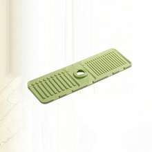 Protège-éclaboussures en silicone pour évier, design incliné pour l'écoulement de l'eau, grand tapis de base antidérapant pour robinet, plateau d'égouttage facile à nettoyer, convient pour l'évier de cuisine, le meuble de salle de bain, la buanderie, le camping-car, accessoire pratique pour la maison et la décoration de salle de bain - Multicolore - Voir 11