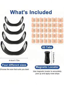 60 Count Magnetic Nose Strip – Nose Magnet For Breathing, Magnetic Strips For Men And Women, Breathe Smoothly With Nose Magnets, Reduce Snoring, Improve Sleep Quality - 多色的 - 查看 5