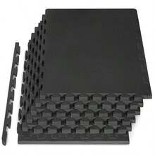 ProsourceFit Extra Thick Puzzle Exercise Mat ¾" and 1" EVA Foam Interlocking Tiles for Protective Cushioned Workout Flooring for Home and Gym Equipment - Azulejos negros de 1 pulgada, 24 pies cuadrados, 6 unidades. - Ver 8