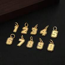 Móc khóa số may mắn 6, 7, mặt dây chuyền hợp kim 0-9, phụ kiện quà tặng, trang sức kỷ niệm - Nhiều màu - Xem 7