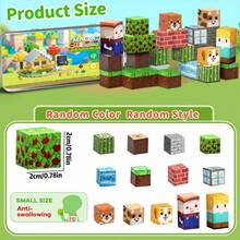 磁性积木旅行玩具，适合3岁以上儿童，磁性立方体STEM学习套装，带铁质收纳盒，便携式拼装玩具，适合男孩和女孩 - 彩色 - 查看 7