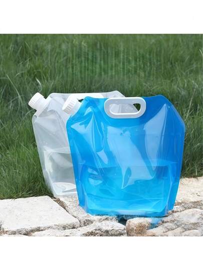 1 pezzo Borsa per acqua da campeggio da 5L/10L, secchio d'acqua pieghevole, design portatile, adatto per viaggi, picnic e barbecue, può essere utilizzato come serbatoio d'acqua, borsa per liquidi ad alta capacità, materiale spesso, borsa per conservazione dell'acqua da campeggio, borsa con boccaglio portatile, adatta per escursioni e viaggi, borsa per acqua morbida in plastica, secchio/borsa per acqua, può contenere acqua, grande contenitore d'acqua pieghevole per uso esterno, secchio d'acqua pieghevole per uso esterno, borraccia morbida per escursioni e borsa per conservazione dell'acqua