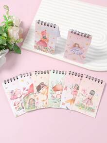 8本/套仙女螺旋笔记本，派对游戏奖品，派对礼品袋填充物，撕页记事本，迷你笔记本，学生课堂奖励，返校礼物，开学奖品，课堂用品，办公用品，生日派对小礼物，生日装饰，生日礼物，派对赠品，仙女主题装饰 - 仙女 - 查看 4