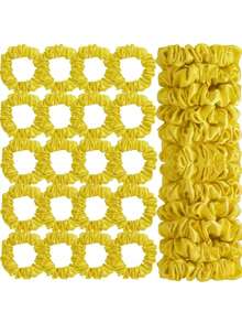 20 chiếc/gói Dây chun buộc tóc nhỏ màu đỏ, chất liệu lụa satin, dây buộc tóc co giãn kiểu Pháp, thích hợp cho mùa hè, đi biển, kỳ nghỉ và các dịp khác, có thể dùng làm dây chun buộc tóc, phụ kiện tóc, dây buộc tóc, v.v. - Nhiều màu - Xem 17