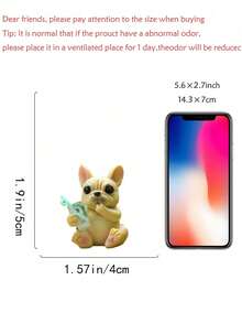 1件可爱树脂猫狗高地牛摆件，带饮料，迷你动物雕像，适用于汽车仪表盘、办公桌、家居装饰、花园、盆景、微景观，异想天开的装饰品礼品。 - 多色 - 查看 14