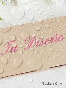 1/4pcs UV Customized Text Stickers, Personalized Name Label, Waterproof & Oil-Proof For Home Storage, Bathroom Supplies & Toiletries Bottles, Clear Text In Humid Environments Without Peeling, Organize Home Gift For Birthday Wedding - Multicolor - View 4