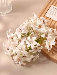 1 chiếc kẹp tóc hình hoa dành dành trắng, kẹp búi tóc đuôi ngựa xinh xắn, kẹp tóc cỡ lớn, phụ kiện tóc phong cách Boho dùng hàng ngày và trong các dịp lễ. - trắng - Xem 4