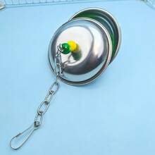1pc Large Bell Parrot Chewing Toy, Interactive Stainless Steel Bell Bird Toy To Relieve Boredom, Suitable For Parrot And Small Bird Cage Accessories - View 12