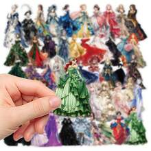 50/150/250/500pcs Dress Girl Sticker Set, Decorative For Scrapbooking, Diary, Planner, Card, Envelope, Water Bottle, Phone, Guitar, Skateboard, Party Gifts - Dress Girl - View 2
