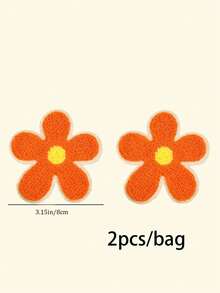2/4 piezas Parches con aplicación de flores, parches bordados con flores para planchar y coser, pegatinas de reparación, parches decorativos con flores de colores para DIY en mochilas, vaqueros, sombreros - flor - Ver 3