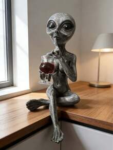 1个外星人喝啤酒和葡萄酒的小摆件，趣味装饰，家居装饰，新奇礼物，酒吧装饰，桌面摆件，派对装饰，家居饰品，节日礼物，返校礼物 - 彩色 - 查看 8