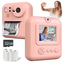 Instant Print Camera, 48MP 1080P High Definition Direct Capture Camera With Flash, Built-In 5 Games, Filters And Music Digital Camera, Dual Lens Instant Print Digital Camera, Selfie Digital Camera With Printing Paper, Graduation Gift, Birthday Gift And Holiday Gift - Multicolor - View 19