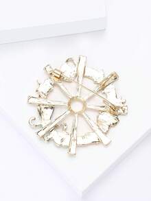 Luxury Enamel Ocean Animal Ship's Wheel Brooches - Creative Pins For Women Unisex Casual Party Jewelry Accessories / Friends Gifts Badges Decoration - Rudder - View 5