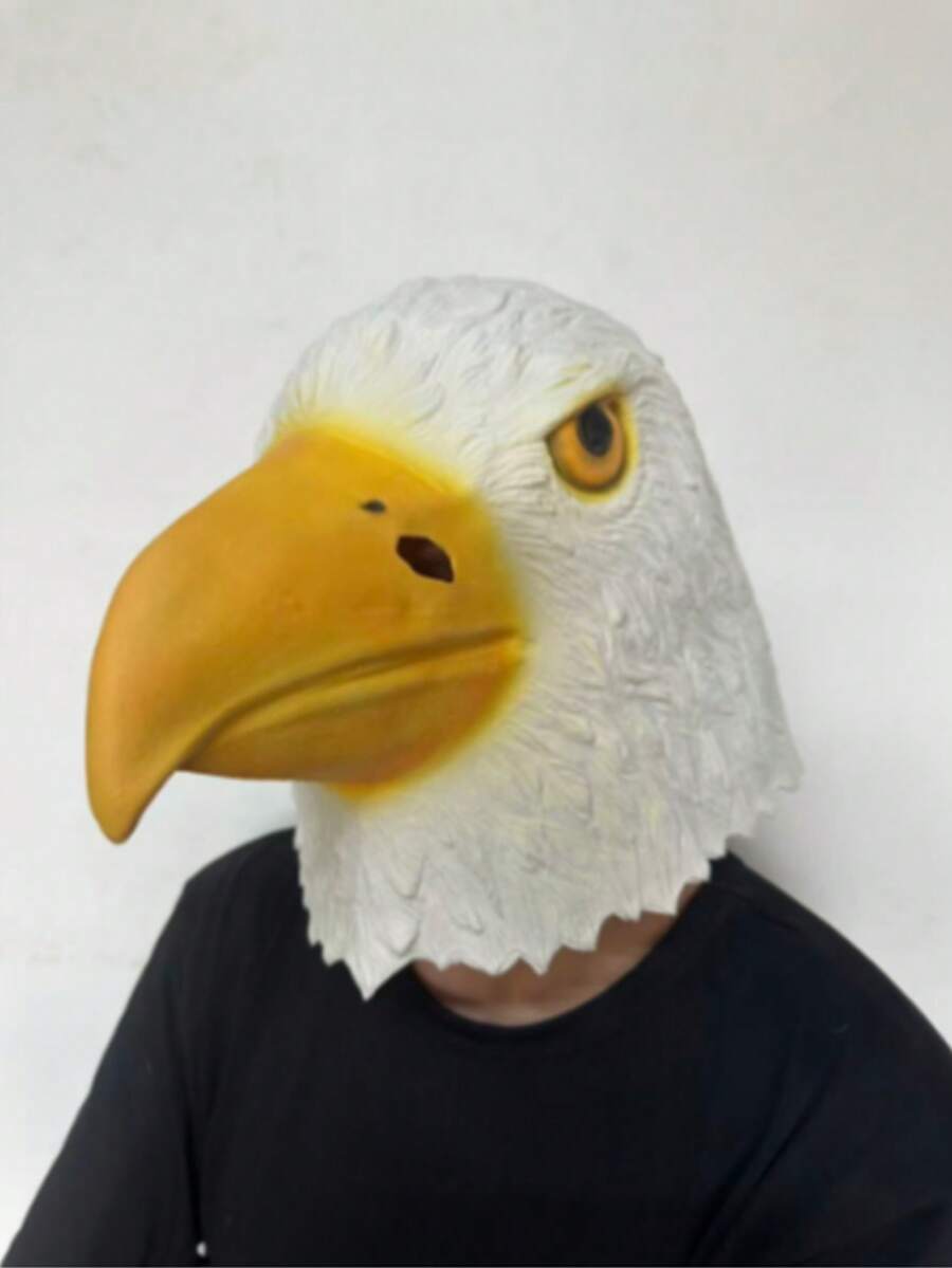 Mặt nạ hình đầu đại bàng hói, mặt nạ đại bàng ngộ nghĩnh, phụ kiện hóa trang Halloween dùng cho trò đùa. - Nhiều màu - Xem 1