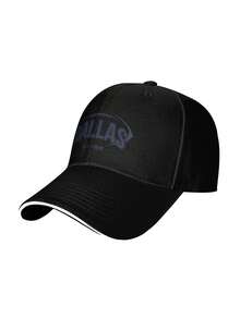 DALLAS Letters Graphic Baseball Cap For Men, Dad Hat For Everyday Outfits - 黑色 - 查看 2