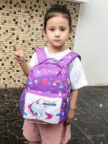 Unicorn Cartoon Backpack For Teens & Youth, Cute Printed Small Schoolbag - Unicorn - View 7