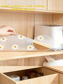 xiangmeishangu 1 Roll Waterproof Non-Slip Plastic Shelf Liner, Multipurpose Cabinet Drawer Mat, Suitable For Kitchen, Refrigerator, Tabletop - Daisy Pattern - Multicolor - View 7