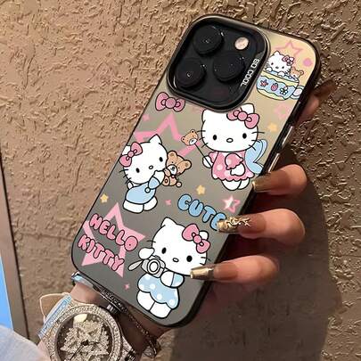 SANRIO 1 chiếc ốp lưng điện thoại Hello Kitty hình ngôi sao nhiều màu sắc mới, tương thích với iPhone 17 Pro/16 Pro Max/15 Pro Max/14 Pro Max/13 Pro Max/12 Pro Max/14 Pro/13 Pro Max, thiết kế độc đáo, thích hợp làm quà tặng cho bạn gái, bạn thân, hoặc các cặp đôi.