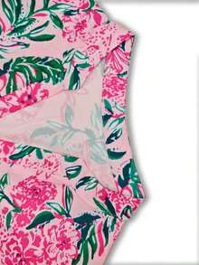 Women Floral Pattern 3/4 Sleeve Midi Dress Spring Vacation Elegant - 彩色 - 查看 6