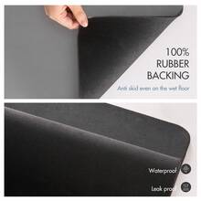 1 件装简约纯灰色多用途防水垫，适用于厨房、咖啡角和宠物喂食区，快干防滑 - 深灰色 - 查看 6