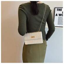 Sac bandoulière pour femme - grand blanc cassé - Voir 2