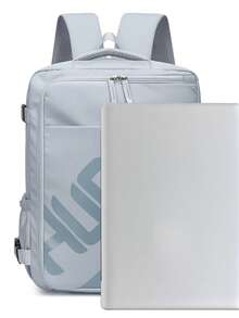  Minimalist Light Blue Large Capacity Backpack - A - View 2