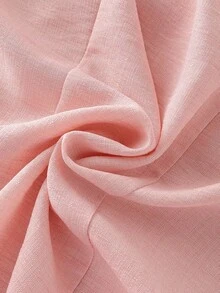 Elegant French Style Solid Color Square Collar Short Sleeve Blouse For Women, Spring/Summer, Fitted Design, Unique Pink - Pink - View 8