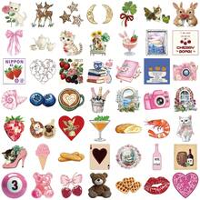 50张复古美学Pinterest贴纸INS Y2K贴纸涂鸦笔记本电脑行李箱汽车可爱贴纸套装 - 1 Set - 查看 9