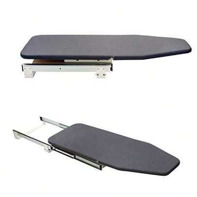 AKOZLIN - Tabla de planchar retráctil extraíble para clóset con tapa de planchado resistente al calor tamaño de la tabla: 31 x 13 pulgadas color gris