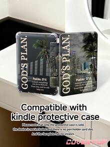 城市建筑与标语图案平板电脑保护套，兼容 iPad Air 11 英寸 M3 2025 / M2 2024、Air 第五代 2022、(A16) 11 英寸第十一代 2025，兼容三星 Galaxy Tab、Kindle Paperwhite 第十二代 2024，透明背壳，时尚图案保护套，支持自动睡眠/唤醒功能，气囊保护，适合作为礼物和办公用品。 - 彩色 - 查看 9