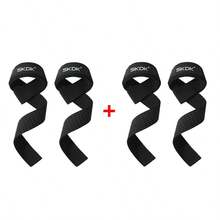 1 par de muñequeras para levantamiento de pesas, correas de entrenamiento de fuerza antideslizantes de silicona, para dominadas, CrossFit, agarre, accesorios de gimnasio - Multicolor - Ver 21