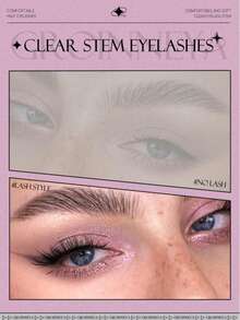 20 Pairs Transparent Half-Eye Elongating False Eyelashes - Black - View 8