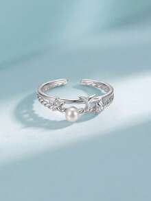 ORSA JEWELS 1 件 S925 银 14k 金海星海豚纹理开口戒指,沙滩饰品,海洋元素系列,男女皆宜的夏季沙滩、宴会派对礼物,2026 时尚戒指 - APR46 - 查看 6